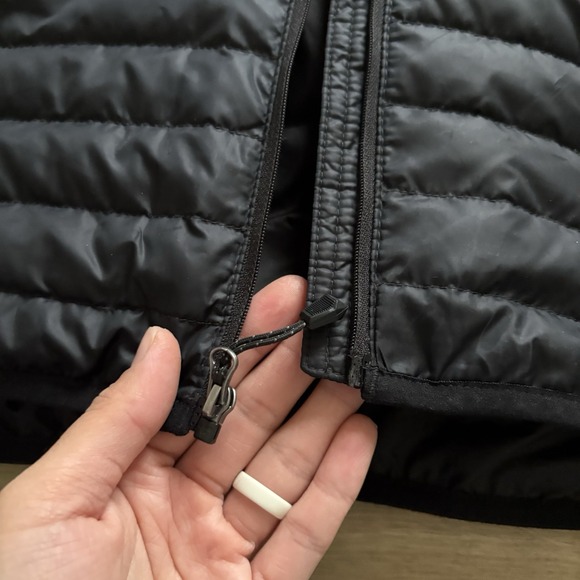 Eddie Bauer Women's Plus XL EB650 Down Hooded Jacket Black Lightweight Puffer - Picture 3 of 6